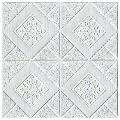 10Pcs 70*70cm Ceiling Wallpaper 3D Brick Waterproof Wall Stickers Foam Wall Paper Self-Adhesive Home Decor