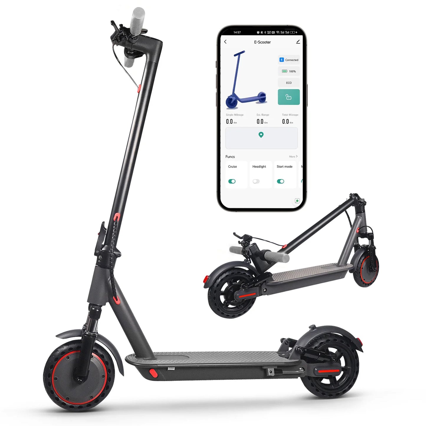 JUICEASE AP07 Electric Scooter 35KM Range 8.5Inch Escooter 350W/600W Power 31KM/H APP Scooter Electric Dual Damping Turn Signal.