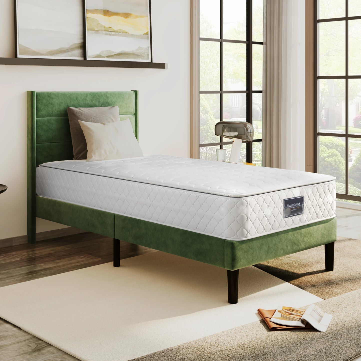 matratzen 140x200 90x200 160x200cm 7 Zonen Kaltschaum Matratze, Taschenfederker, Härtegrad H3, 25cm Höhe,versteppter Mikrofaserbezug-Topping