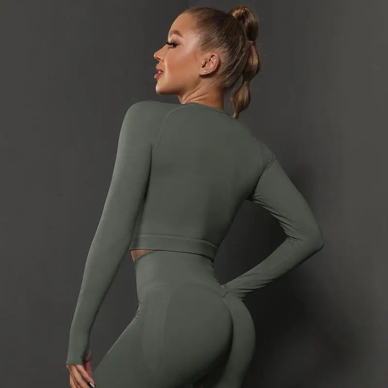 Cuties Women's Long Sleeve Top Sport Tops Yoga For Female Running Tight Tops Workout Suit Long Tee