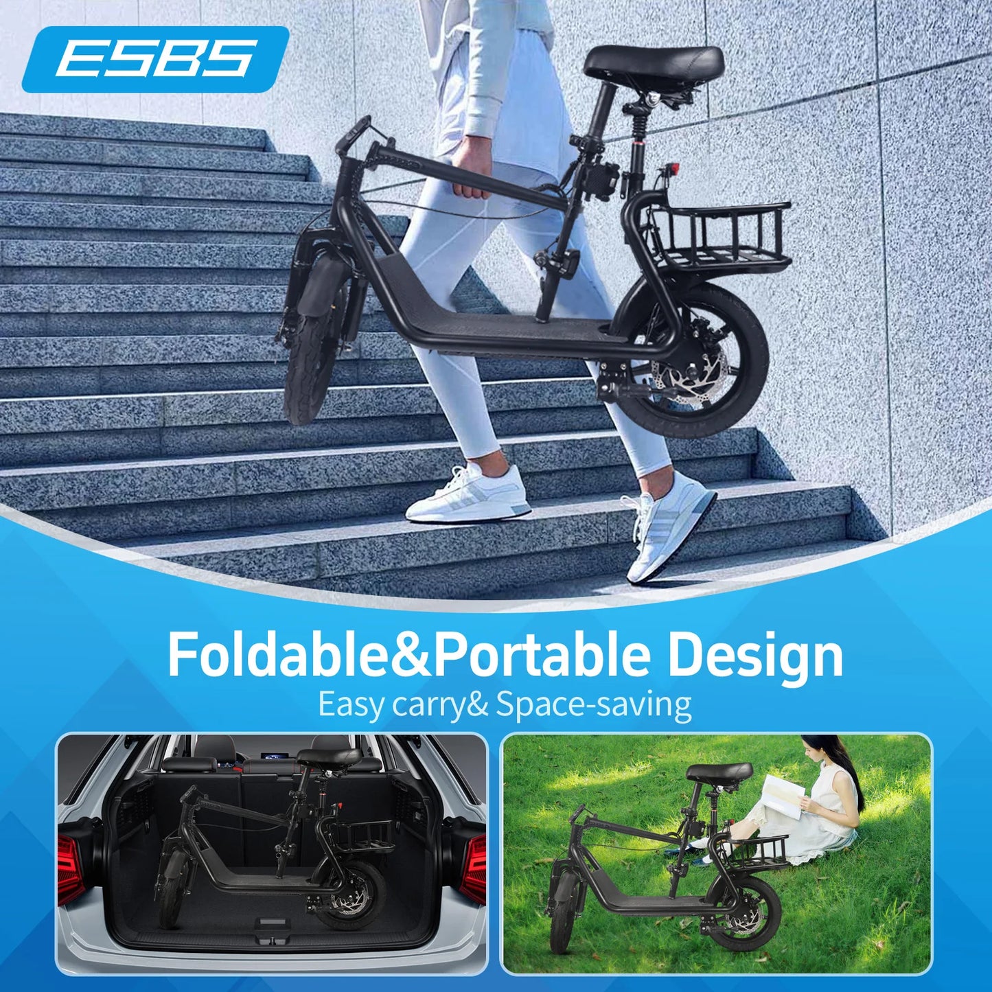 JUICEASE 500W Electric Scooter 10.4/22.5AH Battery Phone Holder Powerful Escooter 45-100KM Max Range Smart Electric Kick Scooter.