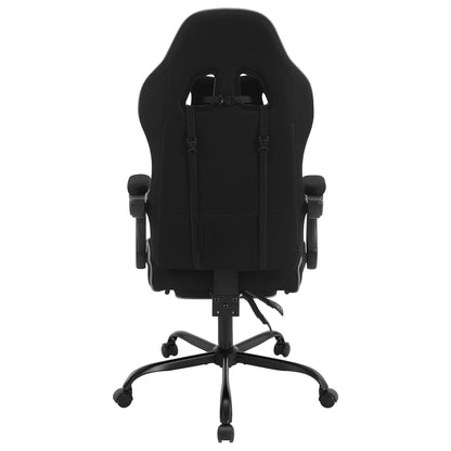 WOLTU Drehbarer Gamer-Stuhl, Gaming-Stuhl, ergonomischer Büro-Computerstuhl mit Lendenkissen, Fußstütze