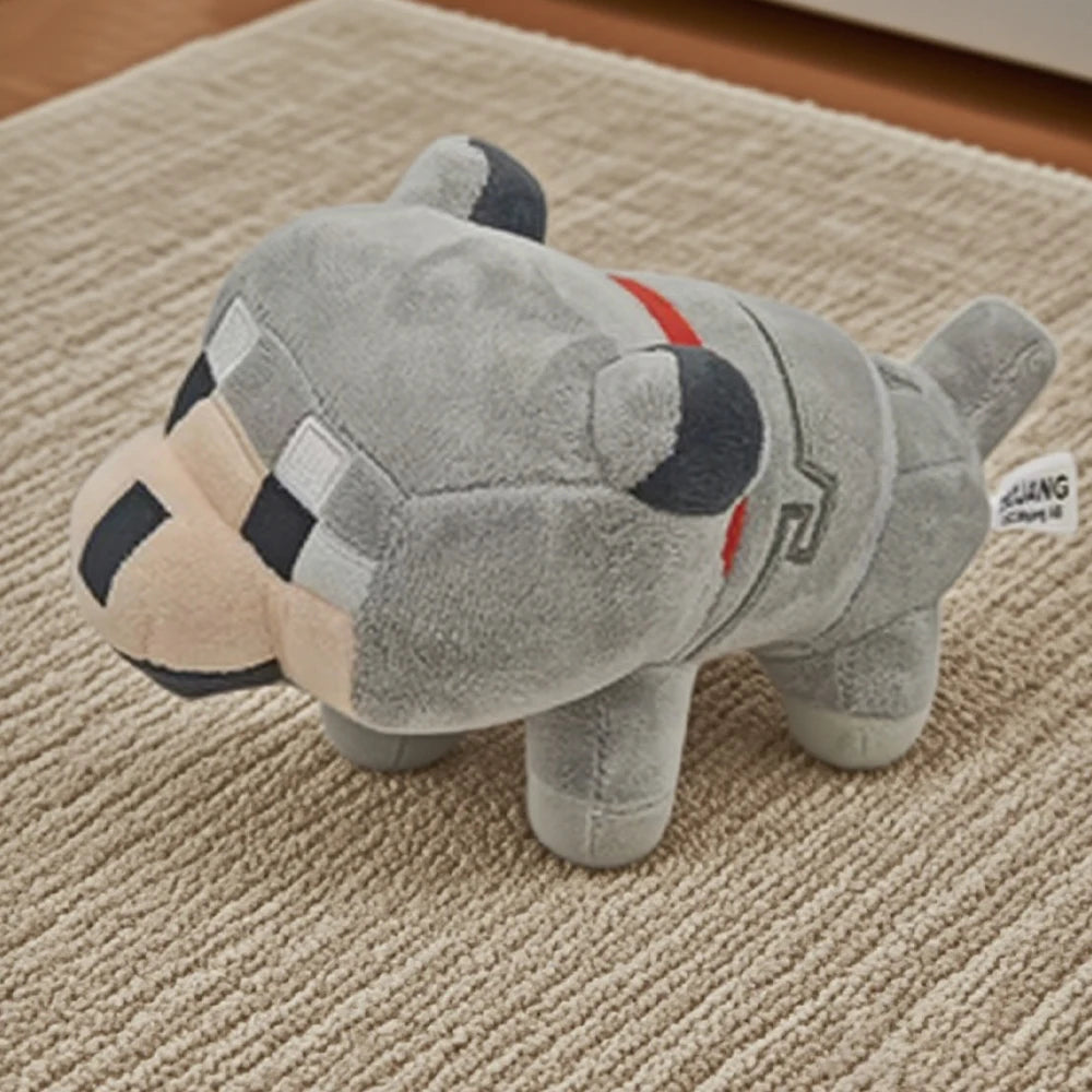 Soft and Cute Cartoon Wolf Plush Toy Skin Friendly Stuffed Toy Children's Comfort Companion Doll.