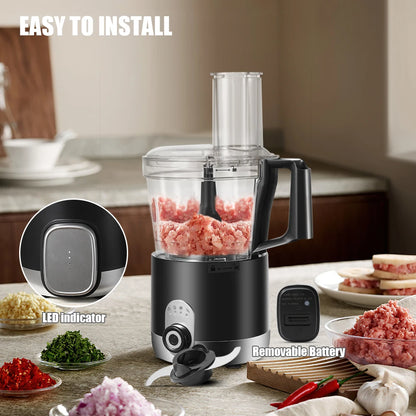 200W 1.2L Stainless Steel Kitchen Meat Grinder 3in1 Powerful Motor 2-Layer Blade Vegetable Crusher Onion Garlic Grinder.
