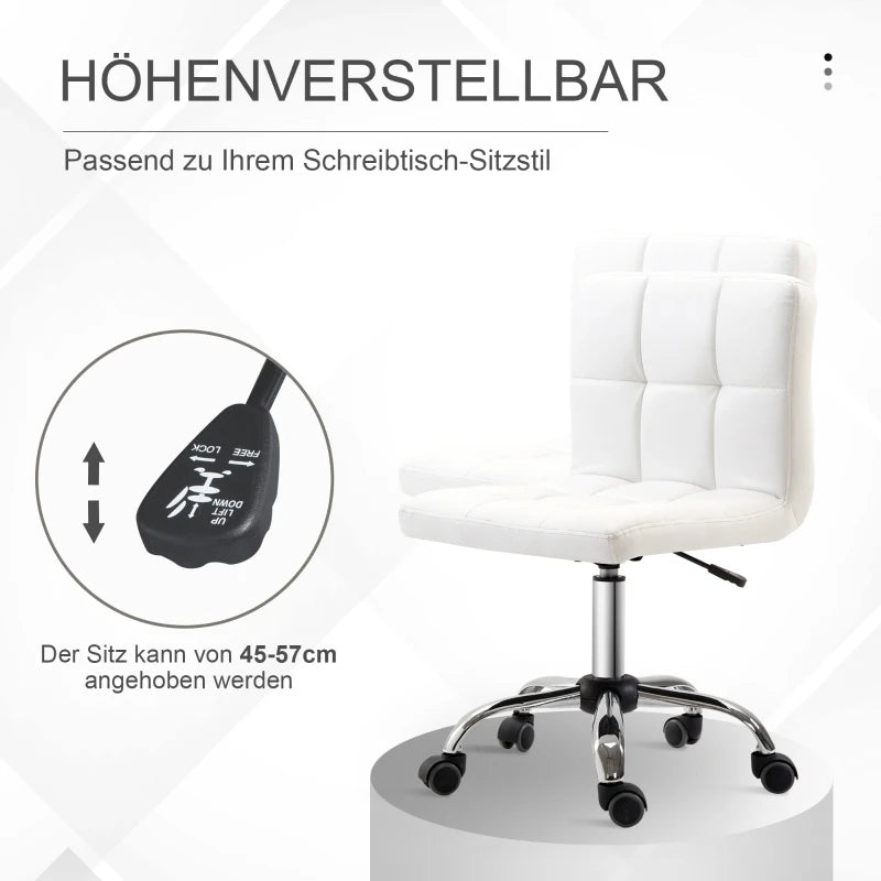 Rosahqnda Home-Office-Stuhl, ergonomischer Computer-Schreibtischstuhl mit verstellbarer Höhe, drehbarer Lounge-Arbeitsstuhl