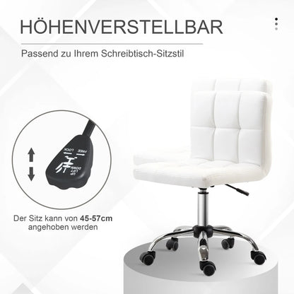 Rosahqnda Home-Office-Stuhl, ergonomischer Computer-Schreibtischstuhl mit verstellbarer Höhe, drehbarer Lounge-Arbeitsstuhl