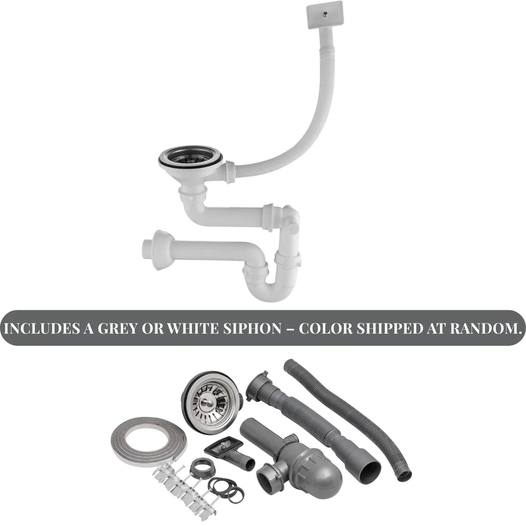 80 x 50 cm große Küchenspüle aus Edelstahl, Einzelschüssel mit Wasserhahnloch und Abtropffläche, Silber, linke/rechte Option