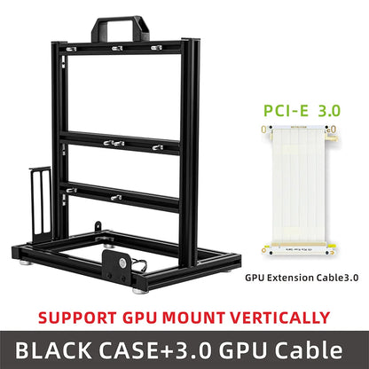 METALFISH BlockCase Aluminum Open Frame Case Support ATX/M-ATX Mainboard GPU Mount Horizontally 240 Water Cooler Gaming Cabinet