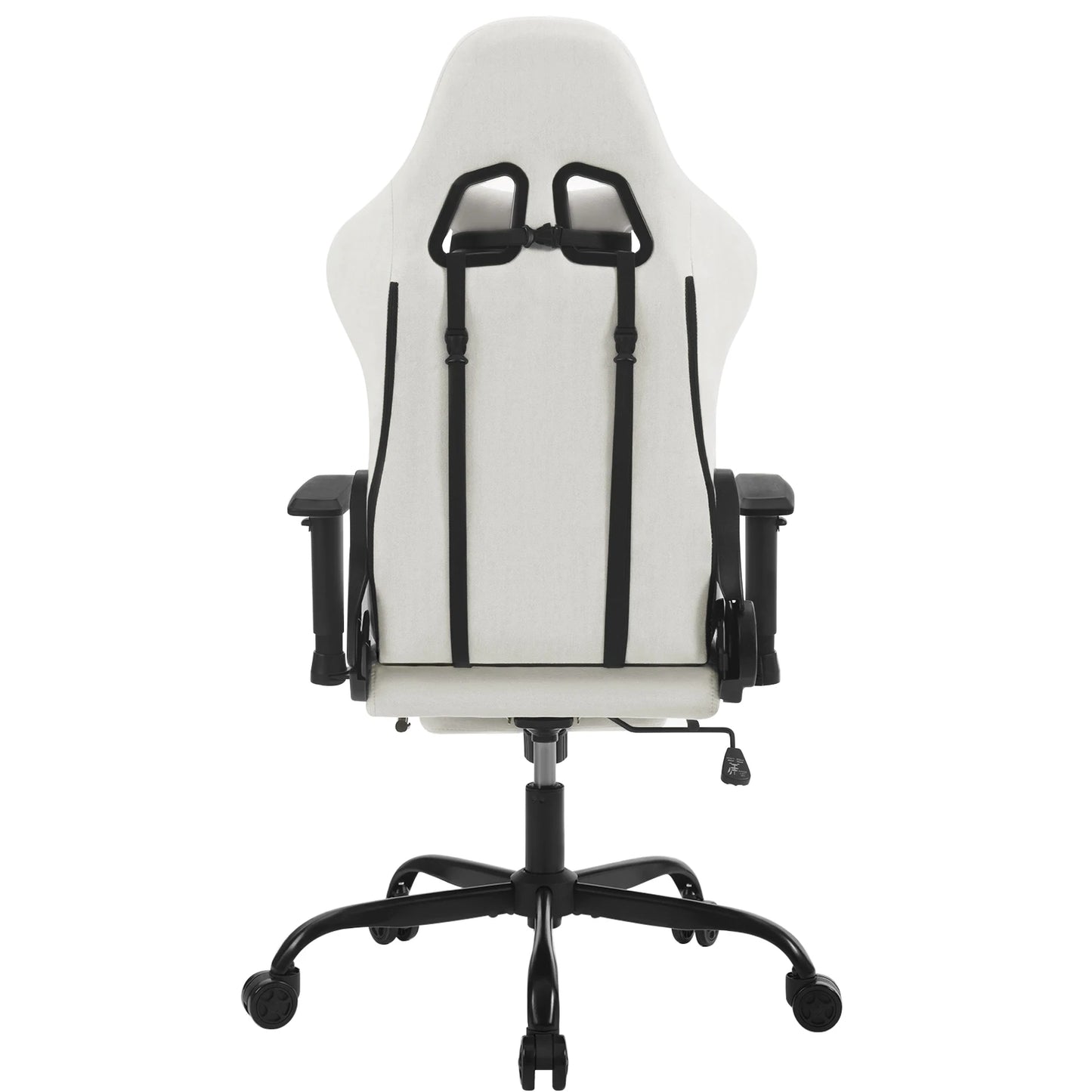 WOLTU Drehbarer Massage-Computer-Gaming-Stuhl, ergonomischer Racing-Gamer-Bürostuhl mit Rollen, Kopfstütze, Fußstütze, Lendenkissen