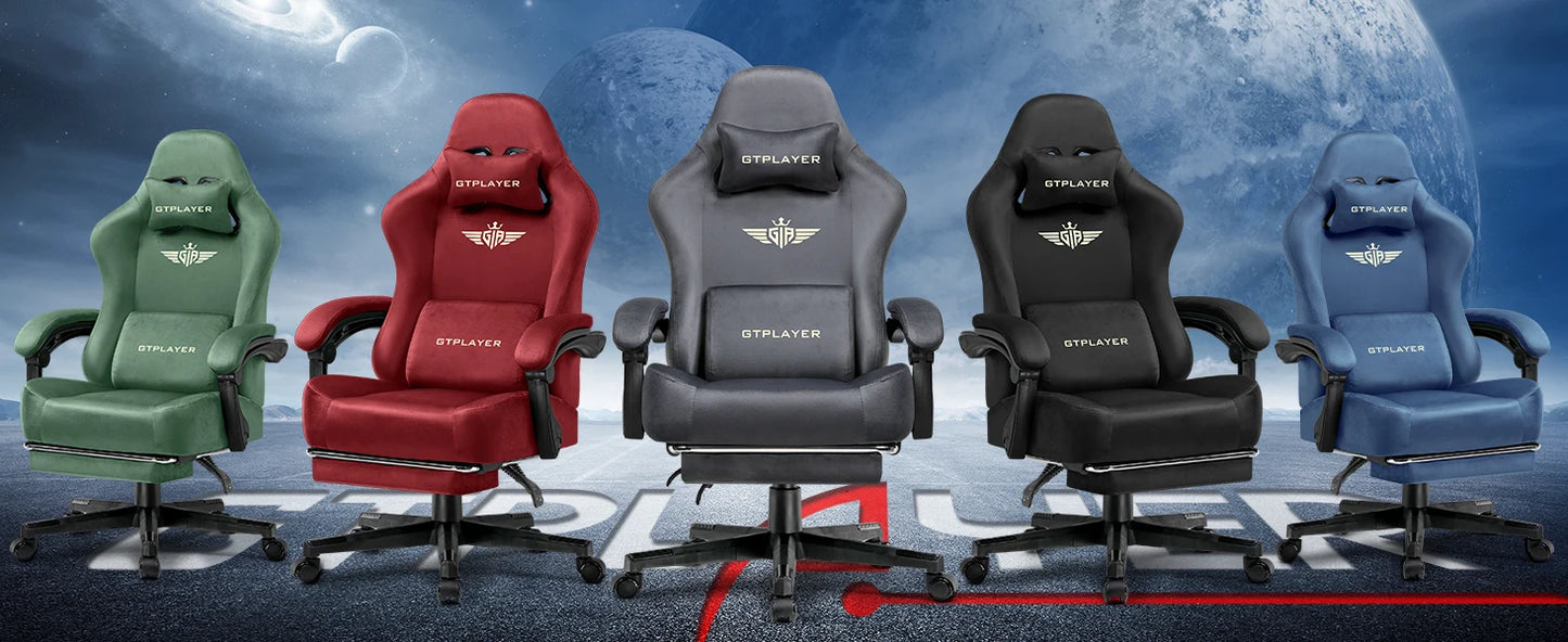 GTPLAYER Gaming Stuhl, Atmungsaktiver Bürostuhl, Bürostuhl Ergonomisch, Hochwertiger - Stoff, Ergonomischer PC Stuhl