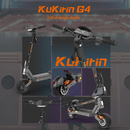 KuKirin G4 Electric Scooter Foldable , 2000W Motor, 60V 20Ah Battery, 70km/h Top Speed, 75km Range, 11'' Tubeless Wheels