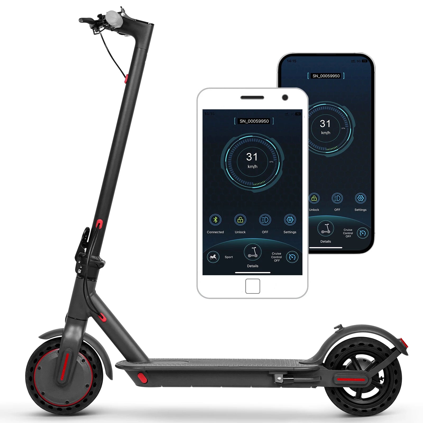JUICEASE TX01 Electric Scooter for Adults 7.8Ah 350W Powerful Motor up to 31KM/H Speed Smart APP Electric Scooter with 5.2 Chips.