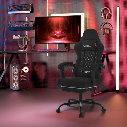 WOLTU Computer-Gamer-Stuhl, ergonomischer drehbarer PC-Gaming-Stuhl mit Taschenfederkissen, Massagefunktion für Büro und Zuhause