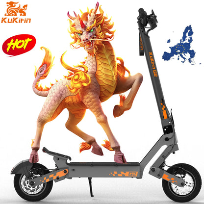 Kukirin G2 Foldable Electric Scooter  1200W Peak Motor 48V 15.6Ah Battery 10-inch Tire 45km/h Max Speed 55km Range