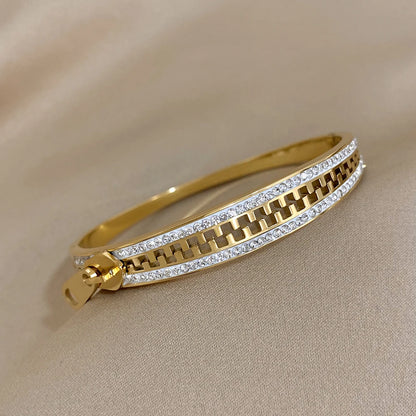 Original Zipper Bracelet Charm Bangle Stainless Steel Zip Hand Bracelets Gold Plated Luxury Jewelry for Women Designer.