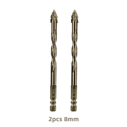 Vierkantiges gezahntes Exzenterbohrer-Set, hohe Härte, sechseckig, einfache Installation, Multifunktions-Bohrer-Set mit Schrägkopf