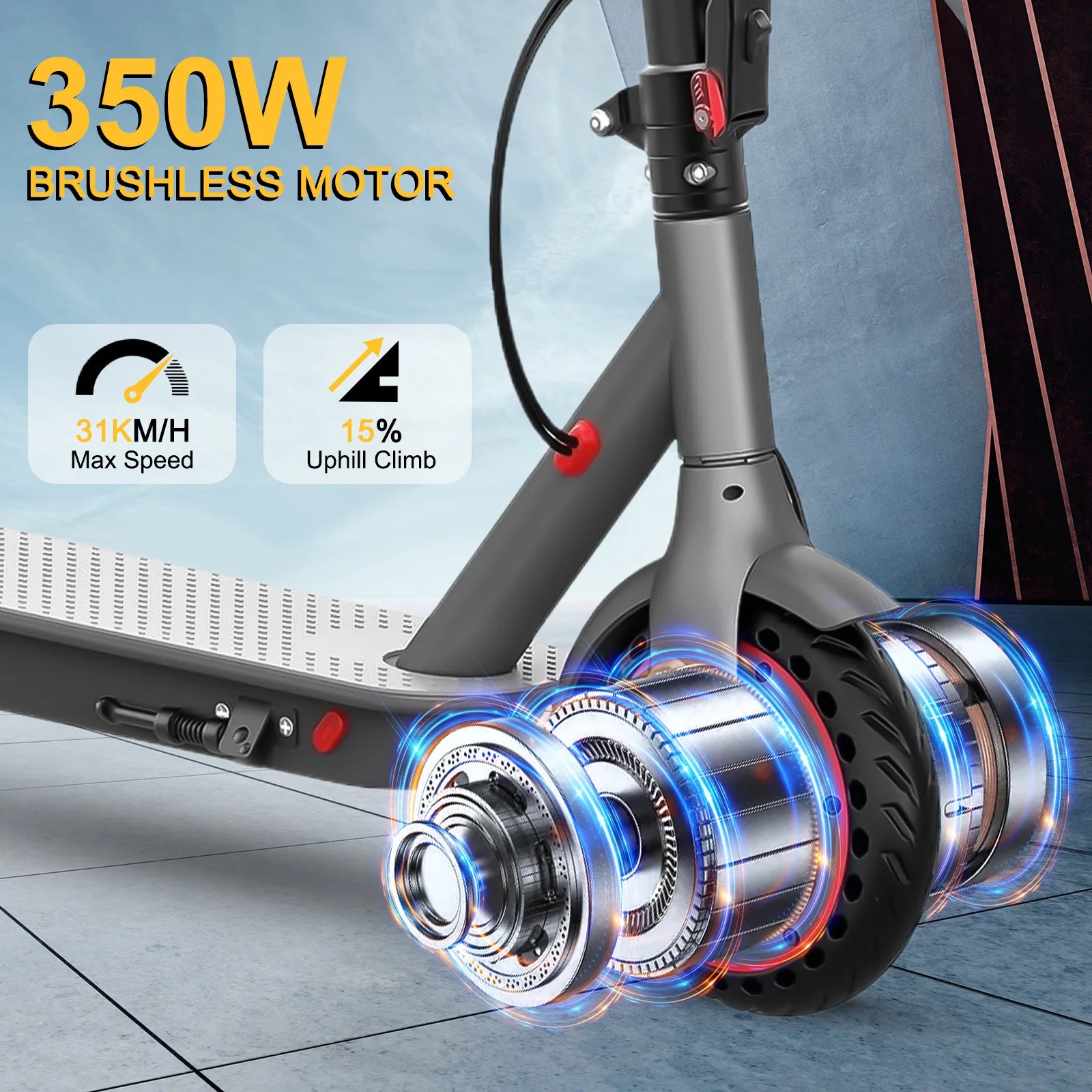 JUICEASE 2025 Solid Tire Electric Scooter 8.5/10 Inch 25/35KM Range Waterproof Escooter 31/35KM/H Fast Speed Scooter Electric.