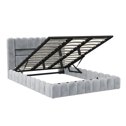 Rosahqnda Polsterbett 180 x 200 cm, gepolsterter Doppelbettrahmen mit Kopfteil für Schlafzimmer und Jugendzimmer, Lattenrost aus Holz