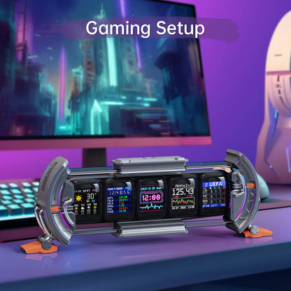 Divoom Times Gate - Cyberpunk Gaming Setup Digital Clock with Smart APP Control, WiFi Connect, RGB LED Display,.