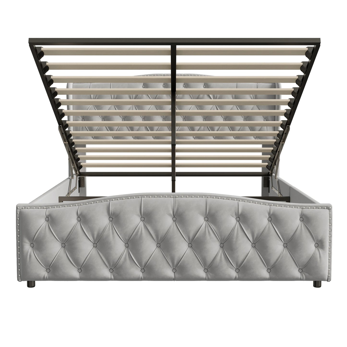 Rosahqnda hydraulisches Bett im modernen Stil, Stilvolles Doppelbett für Jugendliche, Kinder und Erwachsene, ohne Matratze