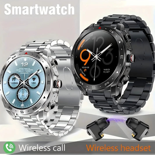 2024 New Smart Watch TWS 2-in-1 Bluetooth Earphones HIFI 9D Sound Quality Bluetooth Call For Men and Women Sports Smartwatches.