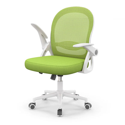 Office Chair Ergonomic Desk Chair Gaming Chairs Mid-Back Mesh Chair Flip-up Armrests Lumbar Support for Home Office