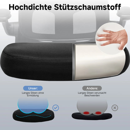 COMHOMA Bürostuhl Ergonomisch, Schreibtischstuhl mit 3D Kopfstütze und Lendenwirbelstütze, Integriertes Kleiderhaken-Design