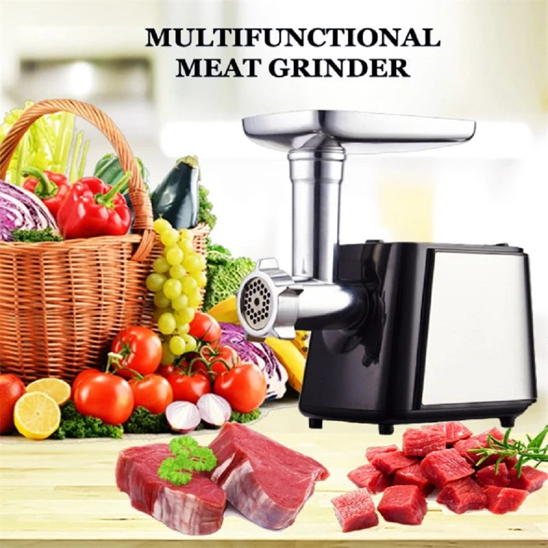 1000W Electric Meat Grinder Heavy hard Meat Mincer Sausage Stuffer Machine 220V Stainless Steel Food grain Stand mix.
