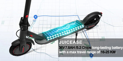 JUICEASE TX01 Electric Scooter for Adults 7.8Ah 350W Powerful Motor up to 31KM/H Speed Electric Scooter with APP 8.5 Inch Tire.
