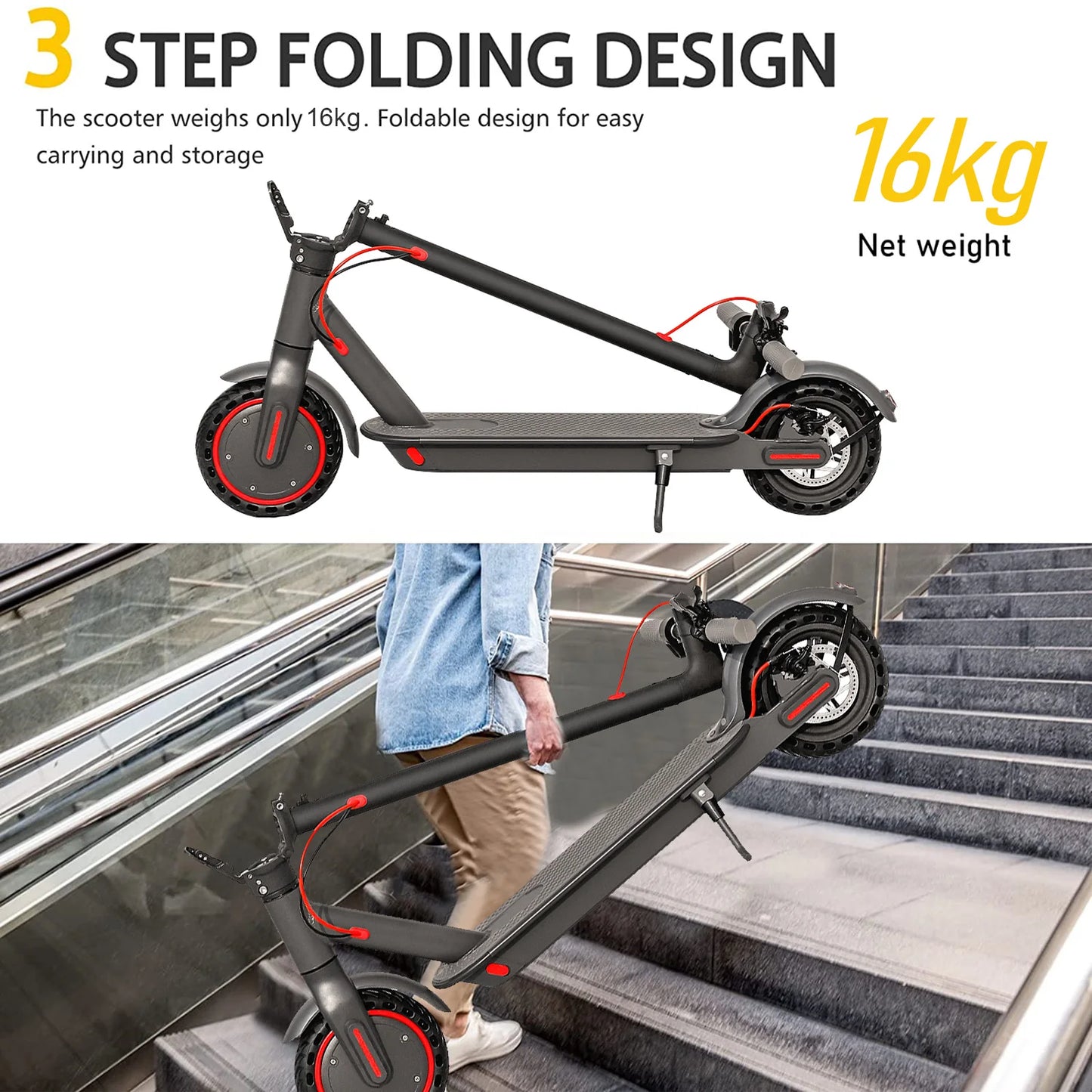 2025 New AOVOPRO Turn Signal Electric Scooter 350W 8.5 Inch Tire APP Smart Escooter 31KM/H 36V10.5AH Electric Scooter for Adults