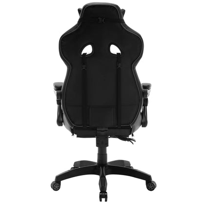 WOLTU Drehbarer Gaming-Rennstuhl, Schreibtisch, Büro, Computerstuhl, Sportsitz mit Kopfstütze, Lendenkissen, Fußstütze, Gamer-Stuhl