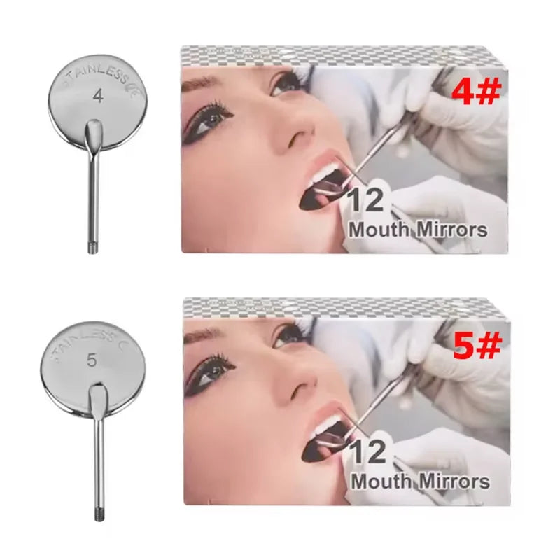 Dental Mirror Stainless Steel Mouth Mirror Dental Hygiene Kit Instrument Dental Reflector Dentist Tools.