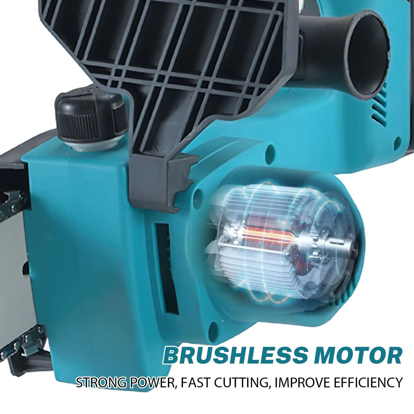 12 zoll Bürstenlosen Elektrische Kettensäge Mit Öler Cordless Elektrische Säge Garten Holzbearbeitung Schneiden Werkzeug Für Makita 18V Batterie pin