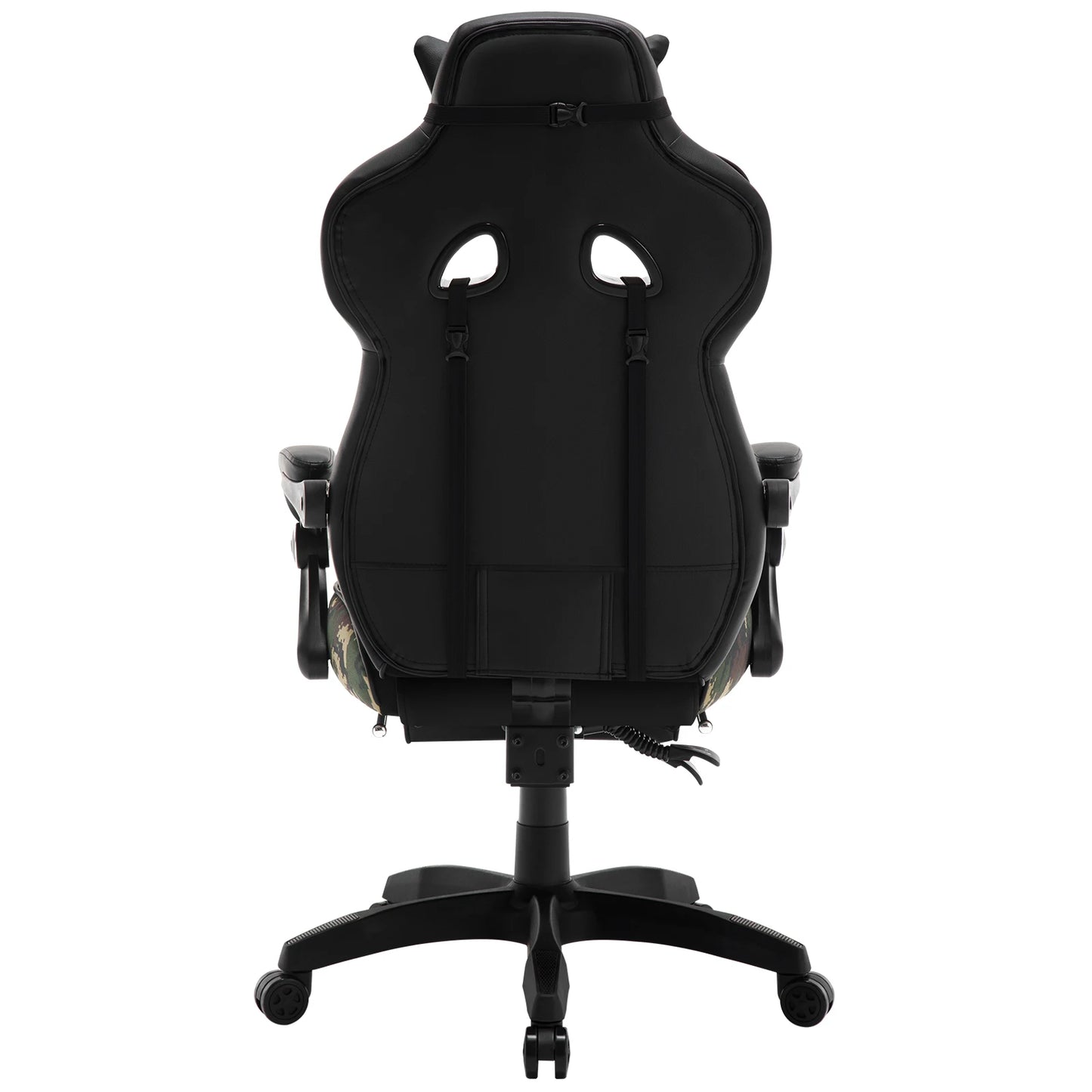 WOLTU Drehbarer Gaming-Rennstuhl, Schreibtisch, Büro, Computerstuhl, Sportsitz mit Kopfstütze, Lendenkissen, Fußstütze, Gamer-Stuhl