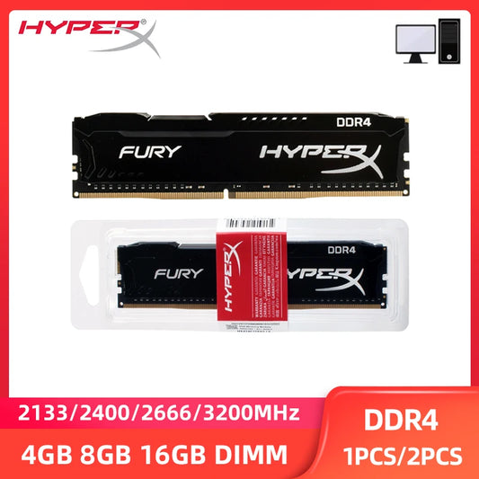 Hyperx Memória RAM DDR4 16GB 8GB 3200MHz 4GB 2666MHz 2400MHz 2133MHz Desktop Computer UDIMM Cooling Vest Memory Ram.
