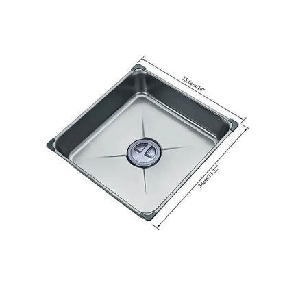 Wasserfall-Küchenspüle aus Edelstahl 304, großes Einzelschlitz-Wasserhahn-Set mit integrierter Digitalanzeige, Seifenspender, Tassenwascher