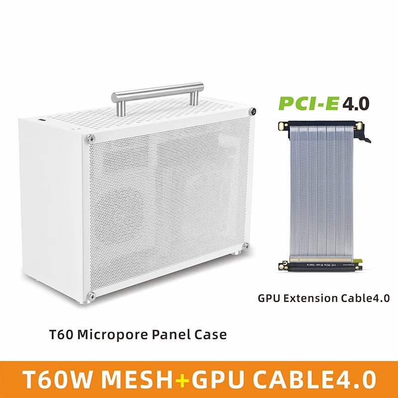 METALFISH T60 Mini ITX Black Case 9L Gaming Computer Chassis Compact transparent PC Support SFX PSU/300mm GPU