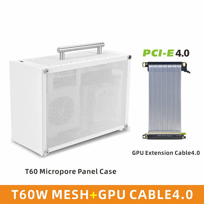 METALFISH T60 Mini ITX Black Case 9L Gaming Computer Chassis Compact transparent PC Support SFX PSU/300mm GPU