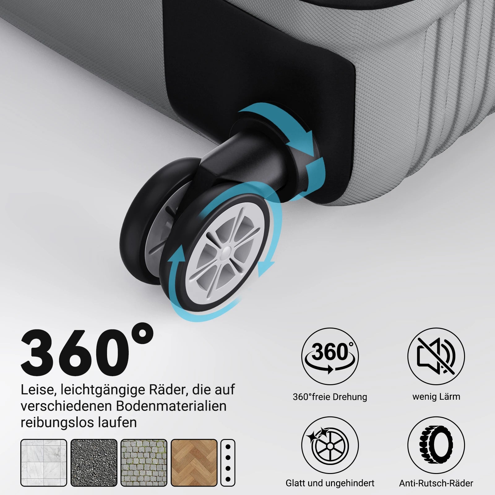 3-teiliges Reisekoffer-Set, abs Hartsc halen wagen mit Schloss, Griff gepäck mit Spinner rädern und Teleskop griff.