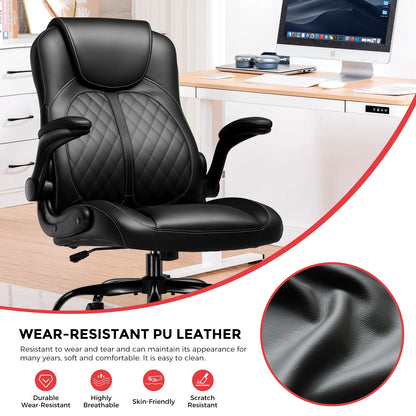 GTPLAYER Gaming Stuhl mit hochklappbarer Armlehne, Gamer Stuhl mit Schaukelfunktion, Ergonomischer Computer Gaming Stuhl