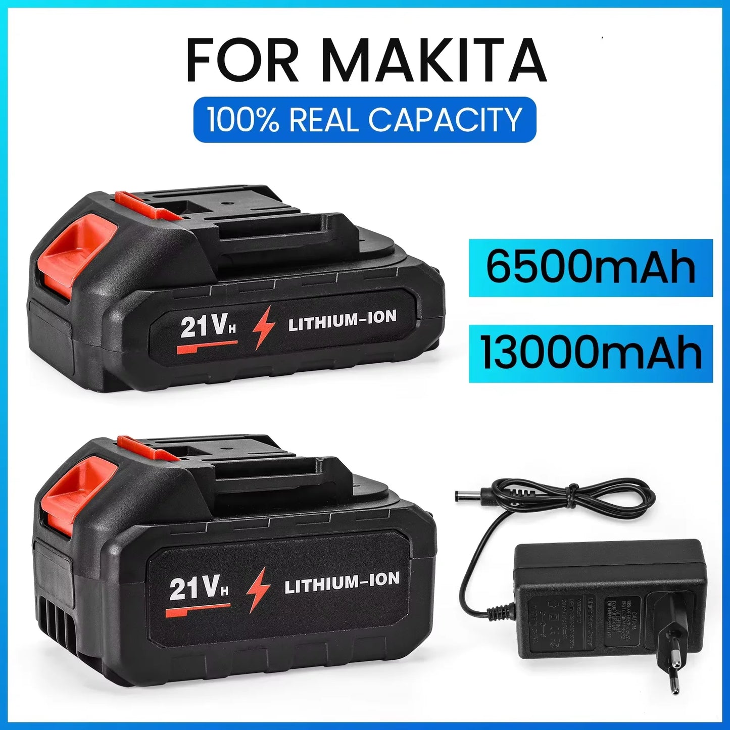 13000 mAh für Makita Lithium-Ionen-Ersatz, kompatibel mit Makita BL1860B BL1860 BL1850, wiederaufladbarer Elektrowerkzeug-Akku