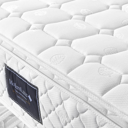 matratzen 140x200 90x200 160x200cm 7 Zonen Kaltschaum Matratze, Taschenfederker, Härtegrad H3, 25cm Höhe,versteppter Mikrofaserbezug-Topping