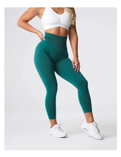 TKITK Solid Leggings Women Seamless Sports  Scrunch Bum Tights cycling shark pants Yoga shorts Gym navigation nv Workout wear.