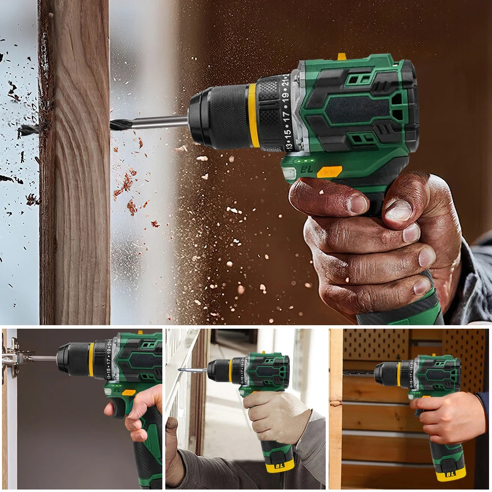 55N.M 10MM 23 + 1 Drehmoment Bürstenlosen Elektrischen Schlagbohrmaschine Metall Ratsche Chuck Akku-bohrschrauber Elektrische Schraubendreher DIY power Tools