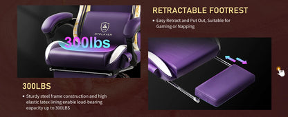 GTPLAYER Gaming Stuhl Gamer Stuhl mit Bluetooth-Lautsprechern und Fußstütze, Dragon Series Bürostuhl, Ergonomischer Gaming-Stuhl