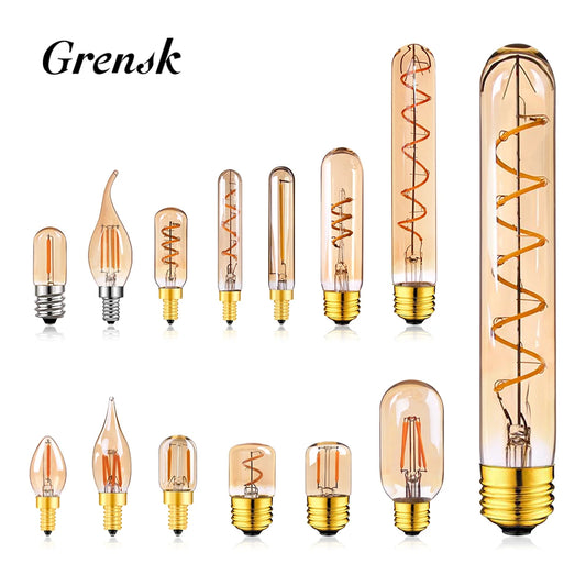E14 E27 LED Bulb 220V Vintage Edison Filament Light Ampoule Lighting Candle Tube Lava Lamp Chandelier Replace Bulbs Home decor.