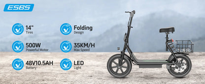 JUICEASE 500W Electric Scooter 10.4/22.5AH Battery Phone Holder Powerful Escooter 45-100KM Max Range Smart Electric Kick Scooter.