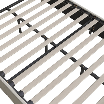 Rosahqnda Gepolstertes Doppelbett 140-160*200cm mit hydraulischem Stauraumbett Gästebett Jugendzimmer Apartmentbett Flanell