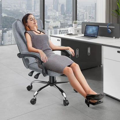 Ergonomic Office Chair Desk Chair with High Backrest PU Leather Swivel Chair Deck Chair Gaming Chair for Office Home