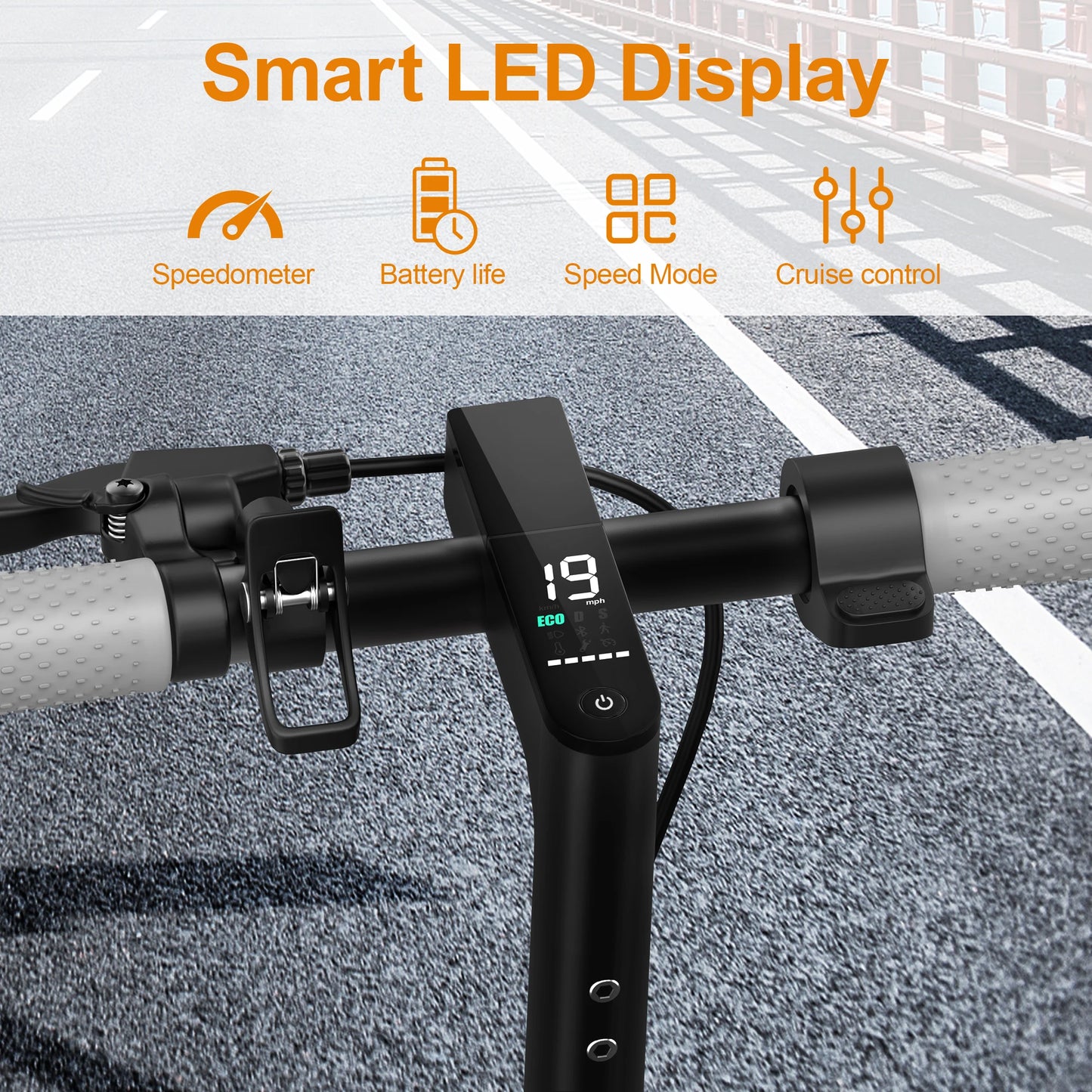 2025 Upgrate AOVOPRO Smart APP Electric Scooter 350W/500W Powerful Motor 36V/42V 25-45KM  Range Adults EScooter with Dual Brake.